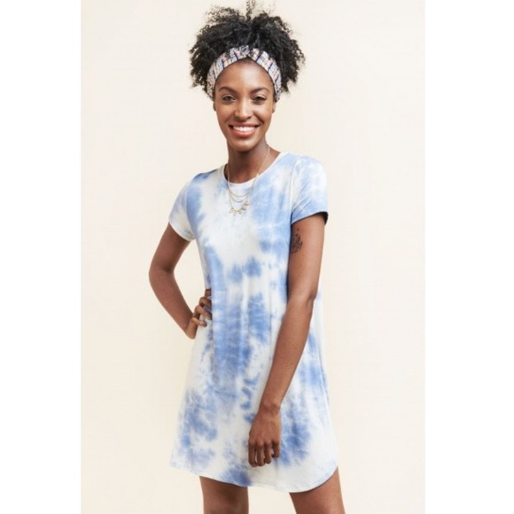 Dresses & Skirts - 🥀DELETINGTONIGHT🥀Sky Blue Marble Tie Dye Dress